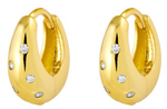 Load image into Gallery viewer, Mini Hoop Gold Earrings - Cubic Zirconia
