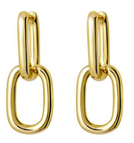 Load image into Gallery viewer, Gold Chain Link Earrings
