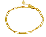 Load image into Gallery viewer, Gold Oblong Link Bracelet
