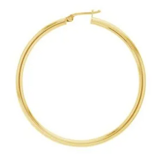 9ct Gold Hoop Earrings - 40mm